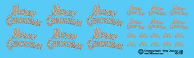 Christmas - Merry Christmas Logs Decals