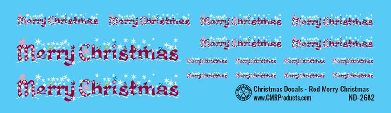 Christmas - Merry Christmas Red Decals