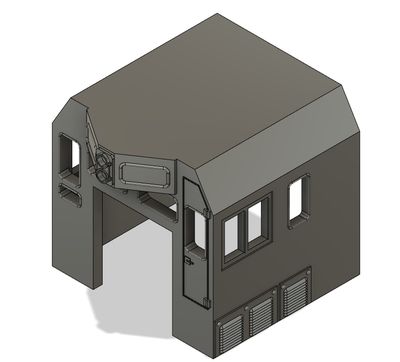 HO Scale Train Parts - CF7 Sight Window 3 Window Angled Cab