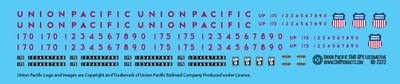 Union Pacific EMD GP9 Locomotive Decals