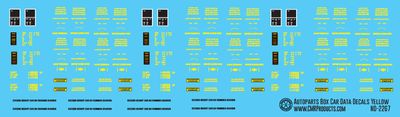 86ft Auto Parts Box Car Data Set Yellow Decals