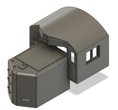 Locomotive Train Parts - EMD Gp7/9 Chop Nose Cab