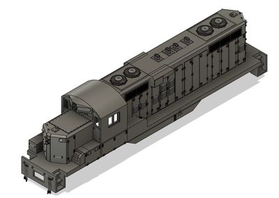 N Scale EMD GP10 Phase 2 ICG Lights in Nose Cab Locomotive Shell