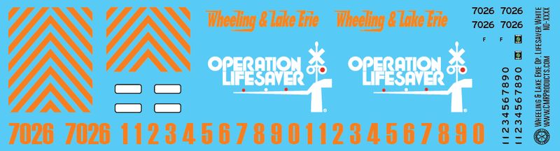 Wheeling &amp; Lake Erie Operation Life Saver Locomotive Decals