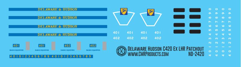 Delaware Hudson C420 ex LHR Patchout Decals