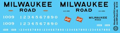 Milwaukee Road GP30 Locomotive Decals