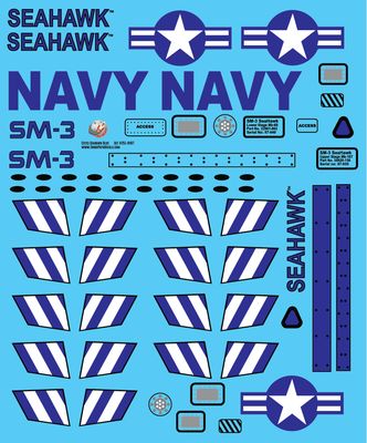 Estes Seahawk Blue Decals