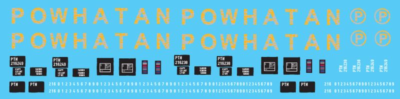 Powhatan 70t Open Hopper Faded Yellow Decals