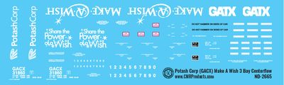 Potash Corp (GACX) Make a Wish 3 Bay Centerflow Hopper Decals