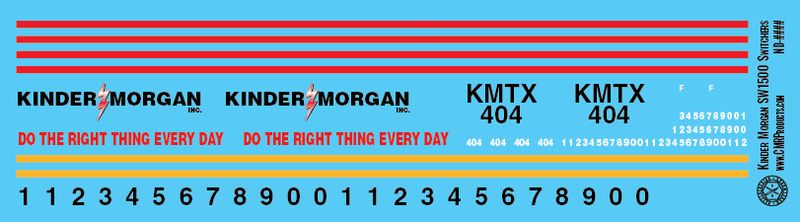 Kinder Morgan Switcher Locomotive Decals
