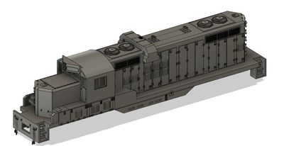 N Scale MILW GP20 Large Angled Horst Locomotive Shell