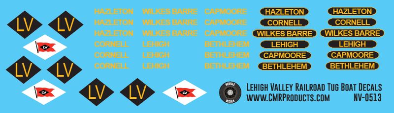 Lehigh Valley Tug Boat Decals