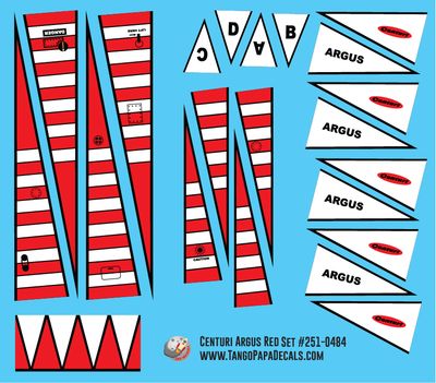 Centuri Argus Decal Sheet Red