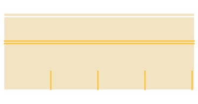 Easy Streets HO - Aged Concrete Single Side Parallel Parking Yellow