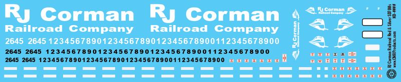 RJ Corman Locomotive SD70m Decals