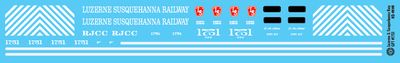 Luzerne Susquehanna Railway GP9 1751 Decals
