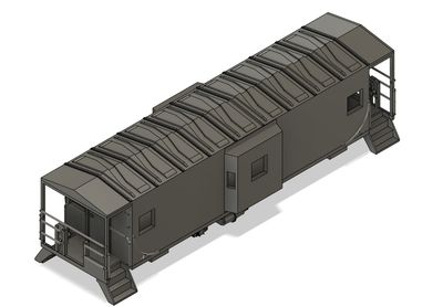 N Scale - Erie Lackawanna C351 Bay Window Caboose