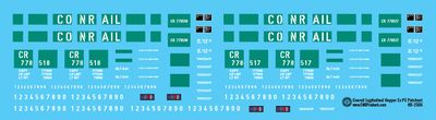 Conrail ex PC Patchout Longitudinal Hopper Decals