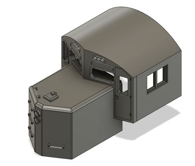 Locomotive Train Parts - EMD CN GP9RM Chop Nose Cab