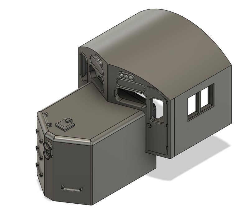 Locomotive Train Parts - EMD CN GP9RM Chop Nose Cab