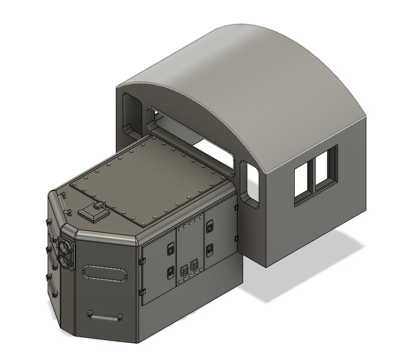 Locomotive Train Parts - EMD WM GP9 Chop Nose Cab