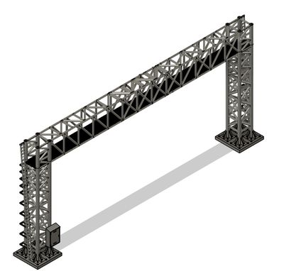 N Scale - Signal Bridge 3 Track 33mm No Signals