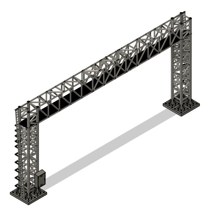 N Scale - Signal Bridge 3 Track 33mm No Signals