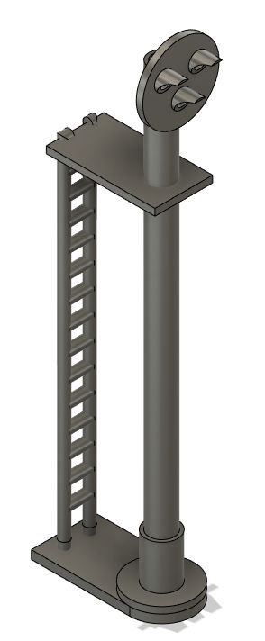 N Scale - Signal Tower 3 Light Round (Qty 2)
