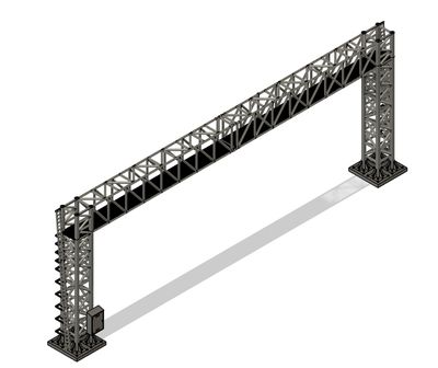 N Scale - Signal Bridge 4 Track 33mm No Signals