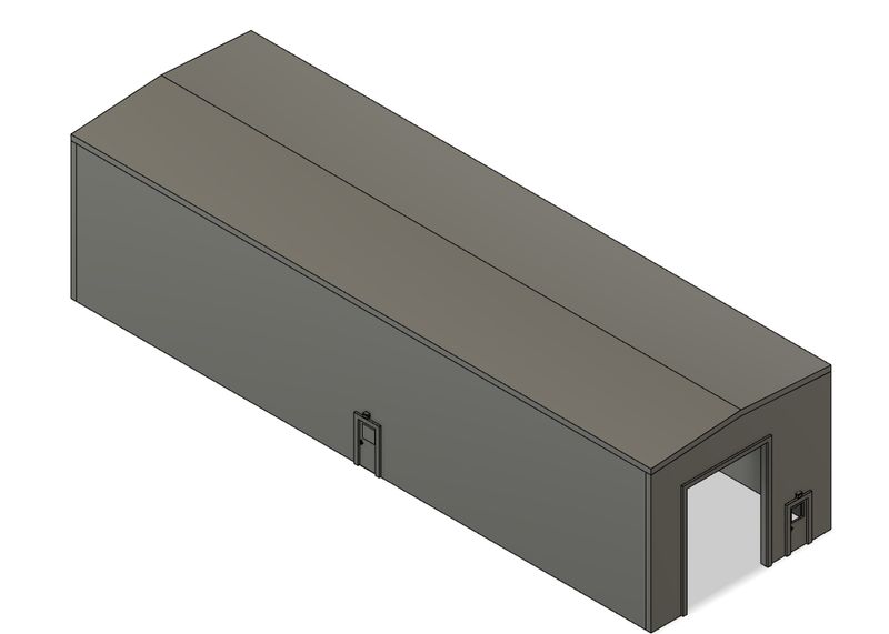 N Scale - Unloading Building Single Track