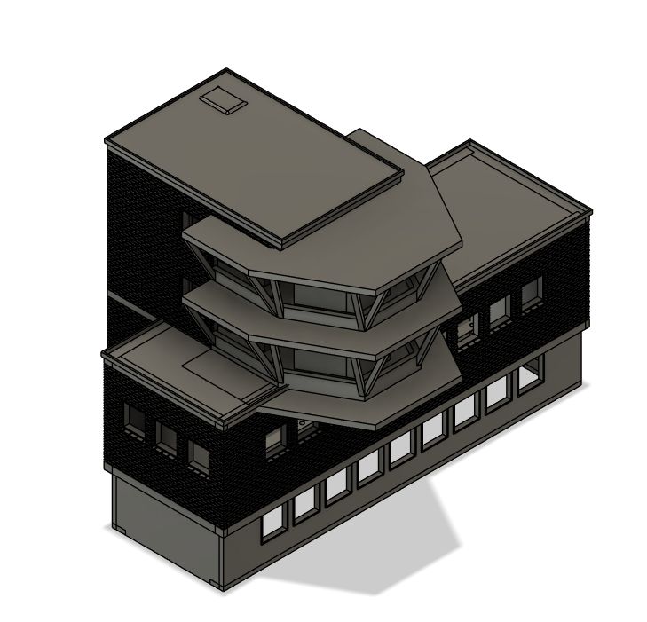 N Scale - Multi-story Yard Control Tower