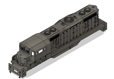 N Scale MEC GP9 Extended Cab Rebuild Locomotive Shell