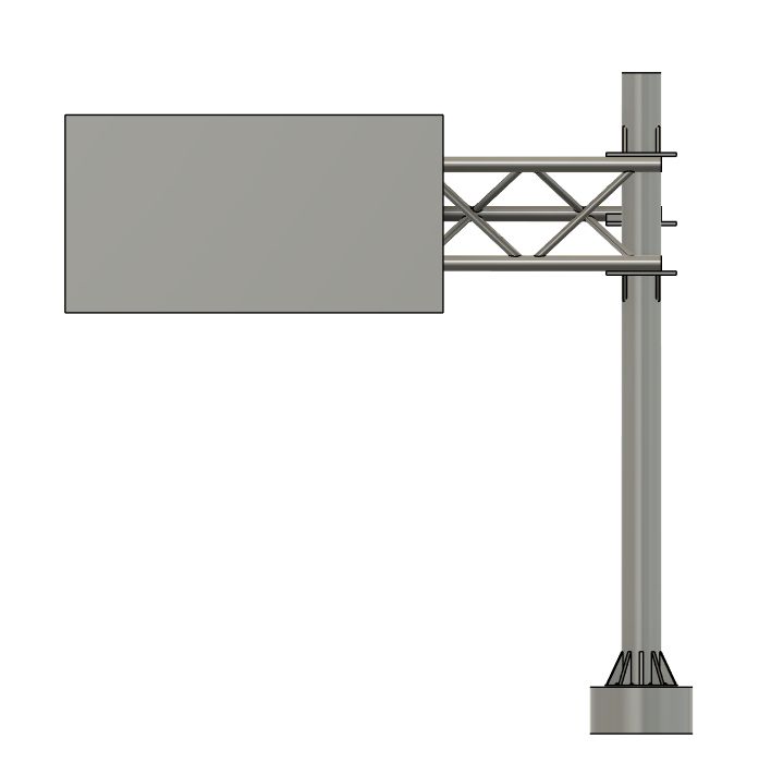 N Scale - Interstate Sign without Exit Number