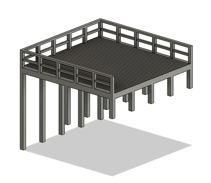 N Scale - Observation Deck or House Deck