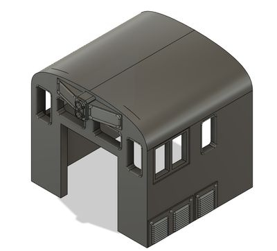 HO Scale Train Parts - CF7 Short Engineer Window, 3 Window Cab