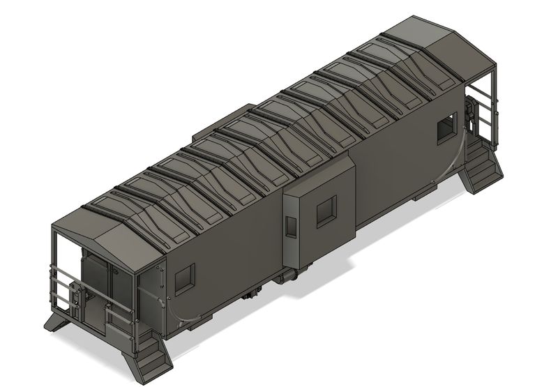 HO Scale - Erie Lackawanna C351 Bay Window Caboose