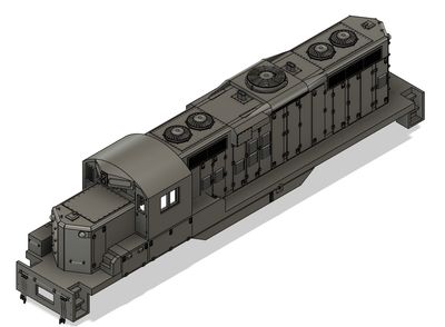 N Scale EMD GP9 Chop Nose Dynamic Brakes