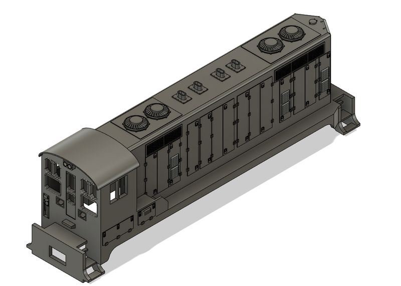 HO Scale - Santa Fe SWBLW Beep Split Window Shell