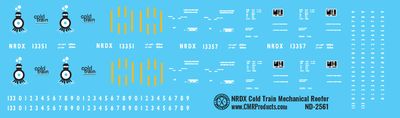 NRDX Cold Train Mechanical Reefer Decals