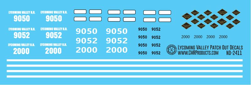 Lycoming Valley Patchout Locomotive Decals