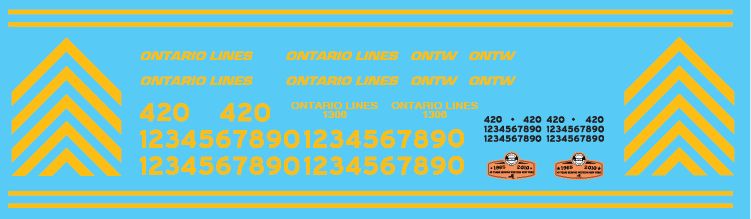Ontario Lines Locomotive Decals