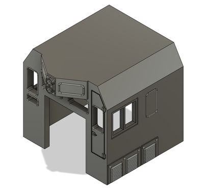 HO Scale Train Parts - CF7 Sight Engineer Window, Plugged 3 Window Cab