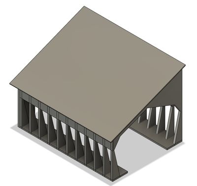 N Scale - Lean To Snow Shed 2 Track
