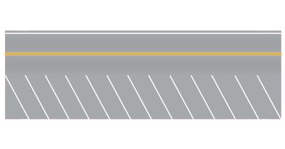 Easy Streets N - Aged Asphalt Single Side Angled Parking White