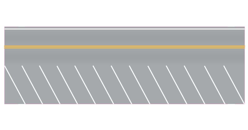 Easy Streets N - Aged Asphalt Single Side Angled Parking White