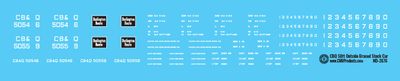 Chicago Burlington Quincy 50ft Outside Braced Stock Car Decals