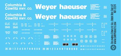 Columbia &amp; Cowlitz All Door Box Car v2