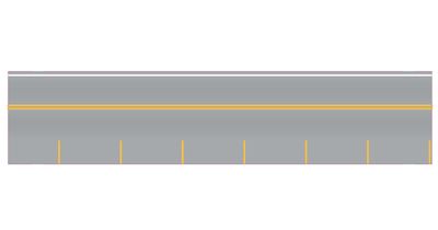 Easy Streets N - Aged Asphalt Single Side Parallel Parking Yellow