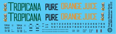 Tropicana Mechanical Reefer Decals