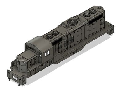 N Scale EMD Western Maryland GP9m Chop Nose Locomotive Shell
